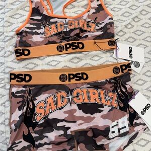 PSD Sad Girlz Camo Set with Orange Accents